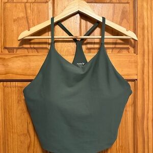 Old Navy Green Sleeveless Crop Bra